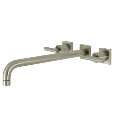 Kingston Brass KS6048CML Wall Mount Tub Faucet, Brushed Nickel KS6048CML